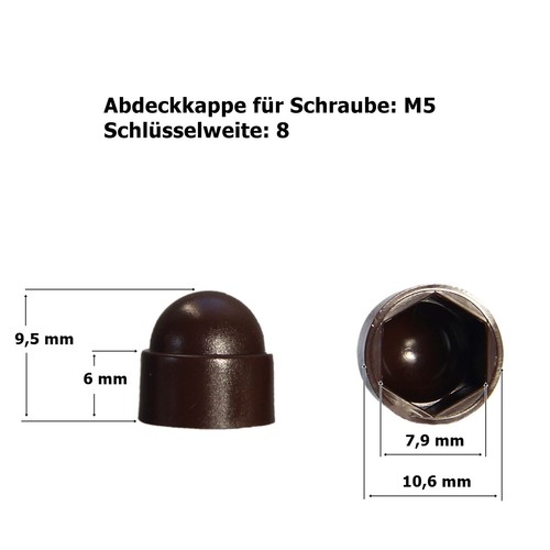 Sechskantkappen braun - sechskantkappen,